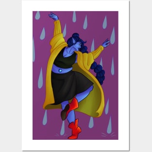 Callie Dancing in the Rain Posters and Art